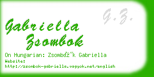 gabriella zsombok business card